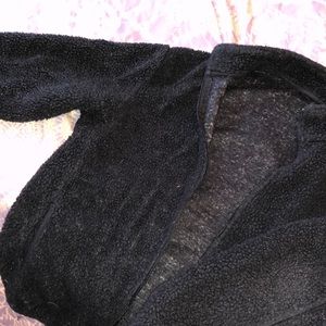 Fuzzy black jacket, brand unknown
